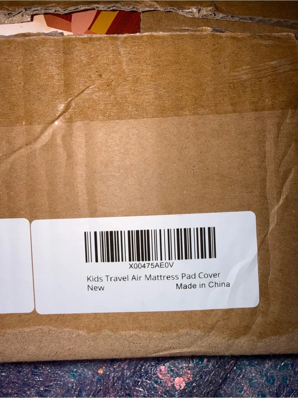 Moonsea Peach & Red Mattress Cover Packaging — White Protector Inside